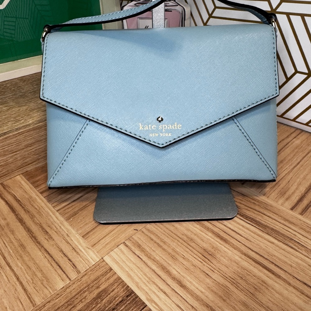 Kate Spade Cameron Street Clarice Crossbody - Light Blue Saffiano Leather